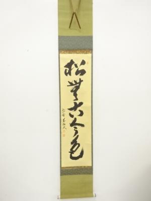 前大徳　山口大癡筆　「松無古今色」　一行書　肉筆紙本掛軸